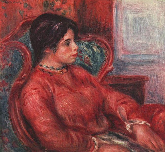 Pierre-Auguste Renoir Frau im Armsessel Norge oil painting art